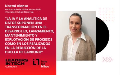 Noemí Alonso: “La IA y la analítica de datos suponen una transformación en el desarrollo, lanzamiento, mantenimiento y explotación de procesos, como en los realizados en la reducción de la huella de carbono“