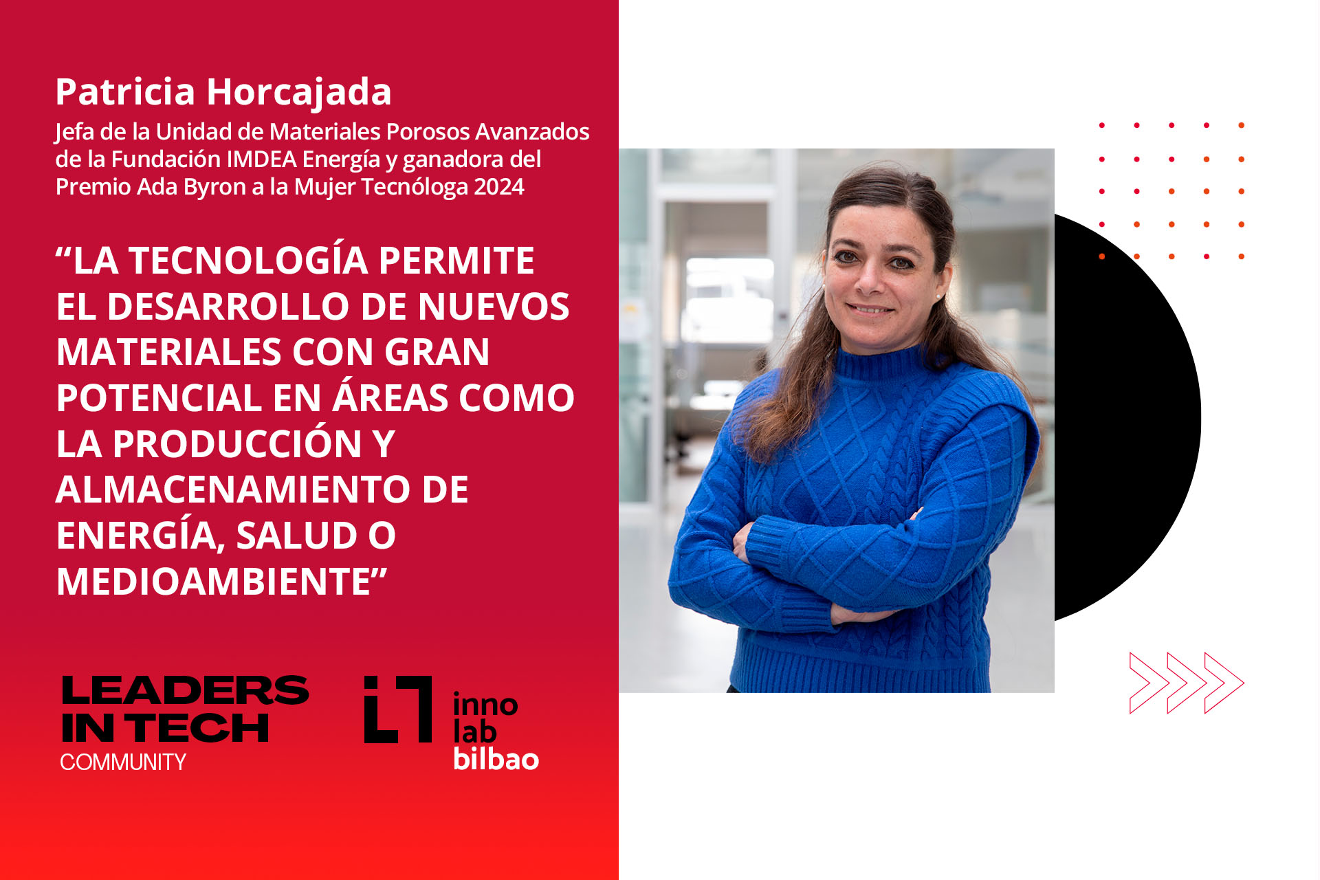 Patricia Horcajada: “La tecnología permite el desarrollo de nuevos materiales con gran potencial en áreas como la producción y almacenamiento de energía, salud o medioambiente”